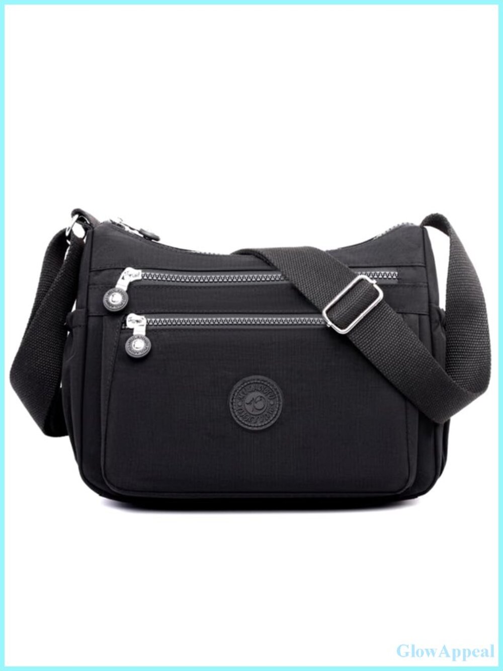 Nylon Crossbody Bag Multi Pocket Lightweight Adjustable Travel Purse